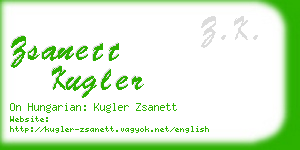 zsanett kugler business card